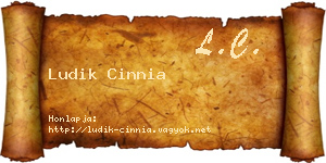 Ludik Cinnia névjegykártya